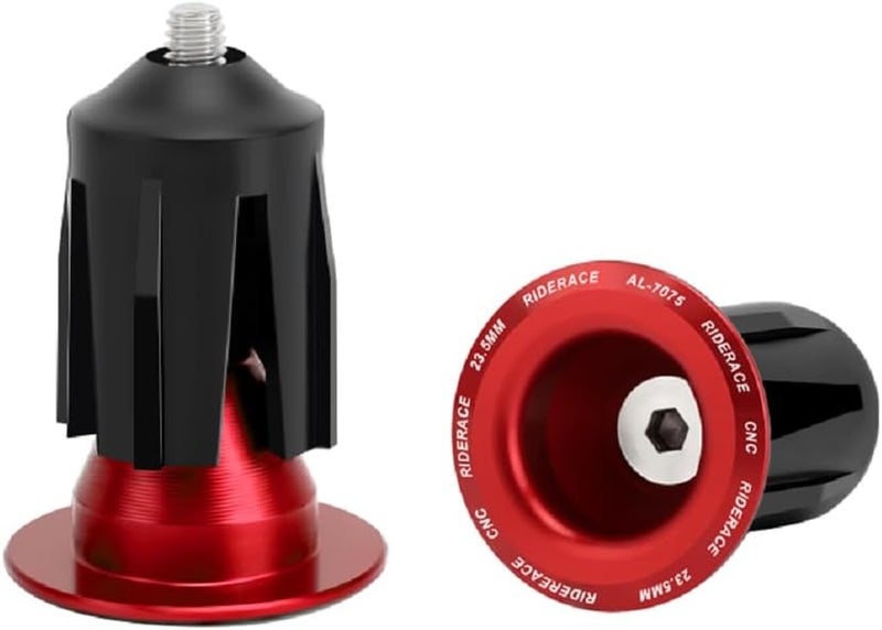 riderace Bicycle Handlebar Plugs for Mountain Bikes, Road Bikes, and Fixed-Gear Bikes, for Safety and Anti-Fall Protection, Easy to Install. - Image 1